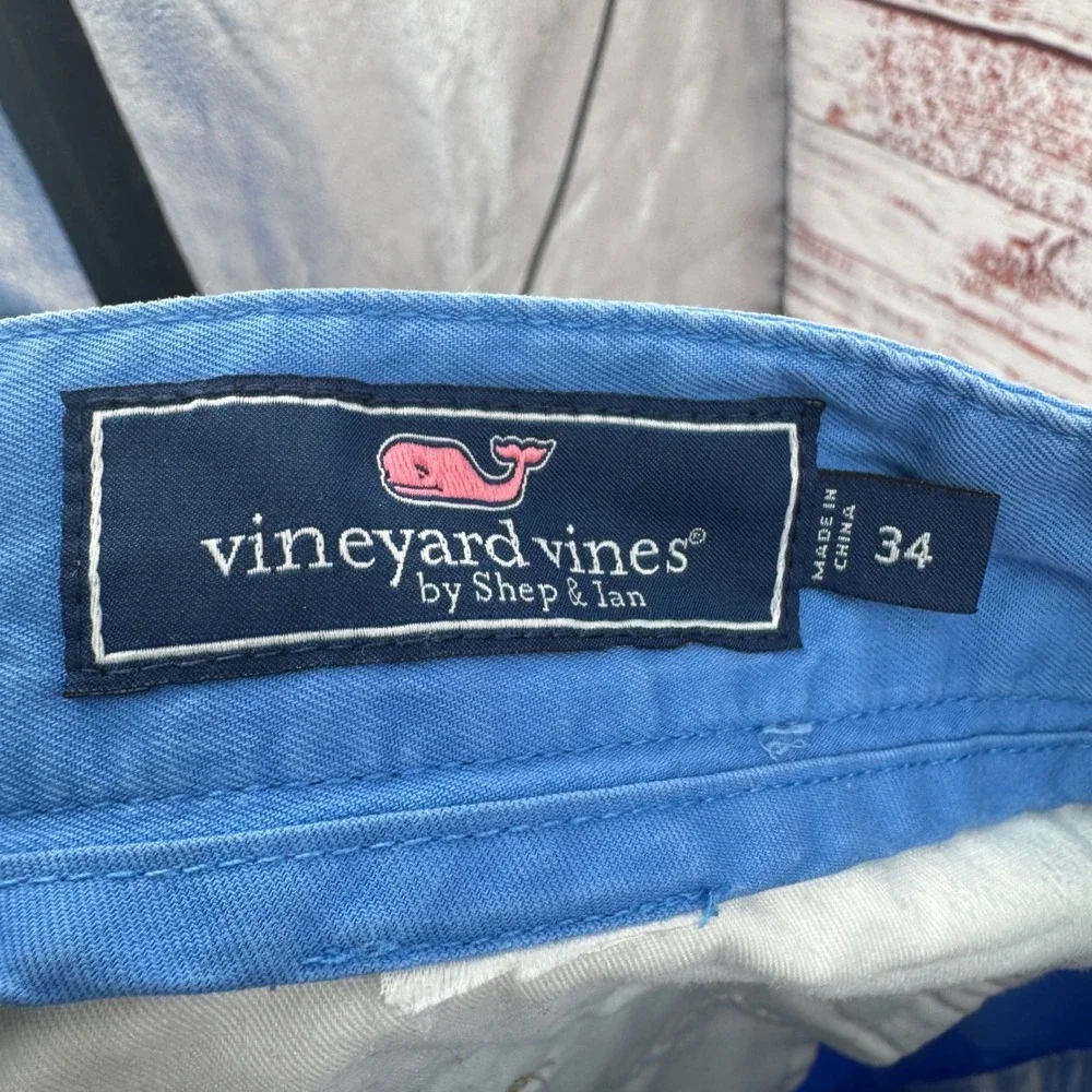 Vineyard Vines Club Shorts Mens Size‎ 34 Blue Chino Casual Preppy Golf Vacation
